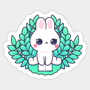 Books Lover Bunny Sticker